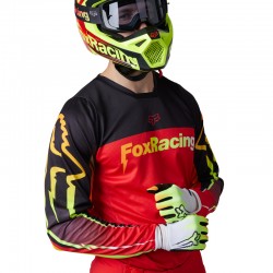 BLUZA FOX 180 STATK FLUORESCENT RED  ENDURO CROSS