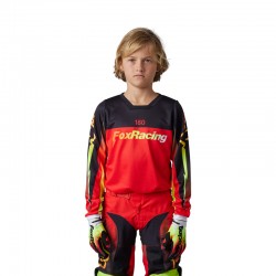 BLUZA FOX JUNIOR 180 STATK FLUORESCENT RED  ENDURO CROSS