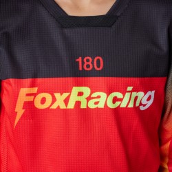 BLUZA FOX JUNIOR 180 STATK FLUORESCENT RED  ENDURO CROSS