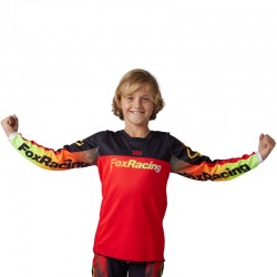BLUZA FOX JUNIOR 180 STATK FLUORESCENT RED  ENDURO CROSS
