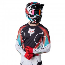 BLUZA FOX 360 SYZ BLACK/WHITE  ENDURO CROSS