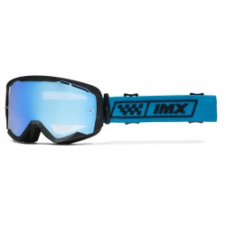 GOGLE IMX ENDURANCE RACE BLACK MATT/ BLUE - SZYBA IRIDIUM BLUE + CLEAR (2 SZYBY W ZESTAWIE) ENDURO CROSS