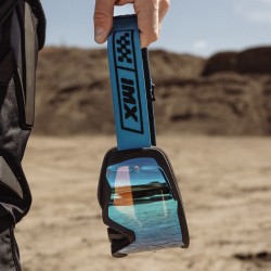 GOGLE IMX ENDURANCE RACE BLACK MATT/ BLUE - SZYBA IRIDIUM BLUE + CLEAR (2 SZYBY W ZESTAWIE) ENDURO CROSS