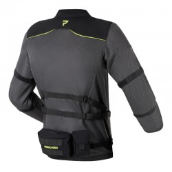 KURTKA TEKSTYLNA REBELHORN BRUTALE DARK GREY/BLACK/FLO YELLOW 
