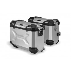 ZESTAW KUFRÓW BOCZNYCH TRAX ADV I STELAŻY SW-MOTECH HONDA CB500F(-18)/CBR500R(16-), SILVER 37/37L