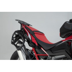 ZESTAW KUFRÓW BOCZNYCH AERO ABS I STELAŻY SW-MOTECH HONDA CRF1100L AFRICA TWIN (19-) BLACK 2X25L