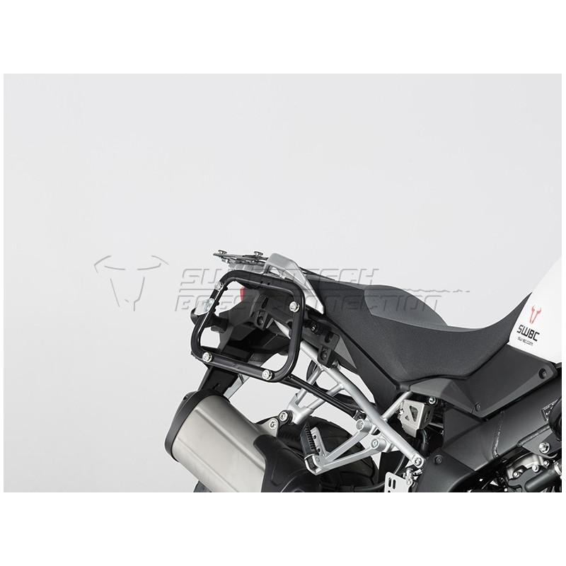 STELAŻ EVO NA KUFRY BOCZNE SW-MOTECH SUZUKI V-STROM 1000 (14-), BLACK
