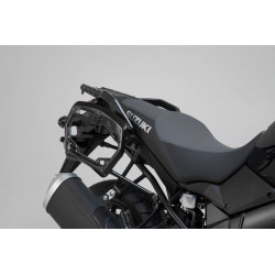 ZESTAW KUFRÓW BOCZNYCH TRAX ION I STELAŻY SW-MOTECH SUZUKI V-STROM 1000 (14-), BLACK 45/45L