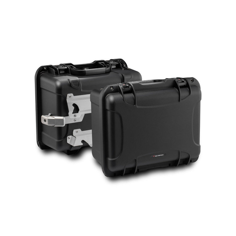 ZESTAW KUFRÓW BOCZNYCH NANUK I STELAŻY SW-MOTECH SUZUKI DL 650 (17-), BLACK