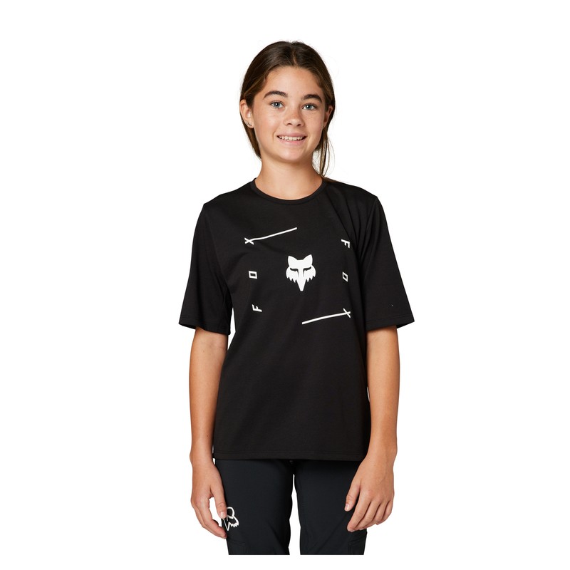 KOSZULKA ROWEROWA FOX JUNIOR RANGER DR VENI BLACK  ENDURO CROSS