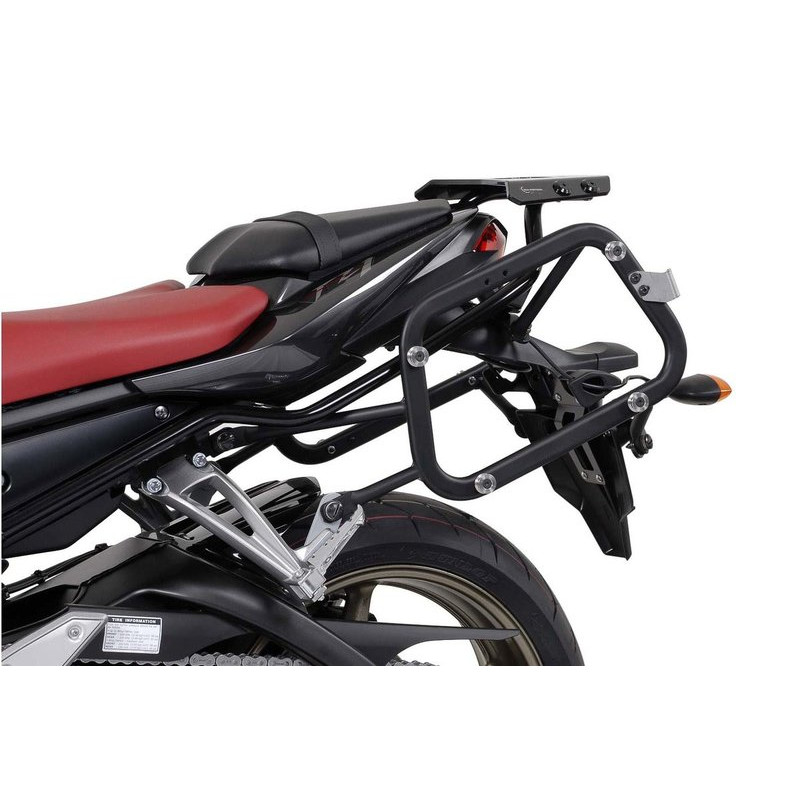 STELAŻ EVO NA KUFRY BOCZNE SW-MOTECH YAMAHA FZ 1/FAZER (05-16), BLACK