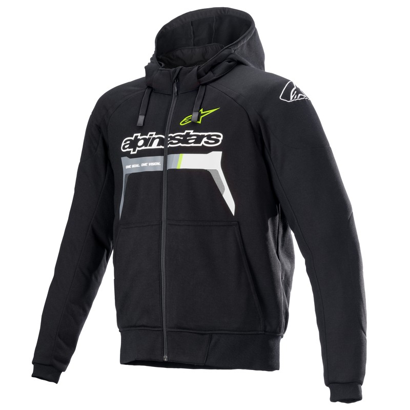 BLUZA MOTOCYKLOWA ALPINESTARS CHROME IGNITION BLACK/FLUO YELLOW 
