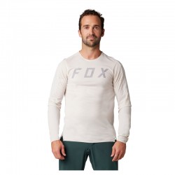KOSZULKA ROWEROWA Z DŁUGIM RĘKAWEM FOX FLEXAIR PRO VINTAGE WHITE  ENDURO CROSS