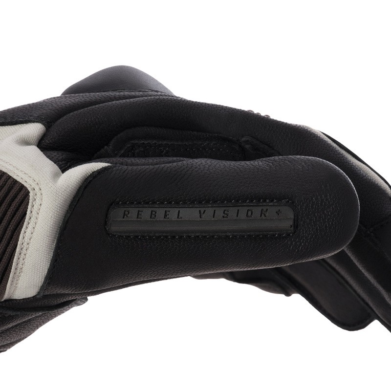 RĘKAWICE SKÓRZANE REBELHORN RANGE BLACK/LIGHT GREY 