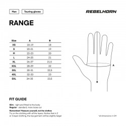 RĘKAWICE SKÓRZANE REBELHORN RANGE BLACK/LIGHT GREY 