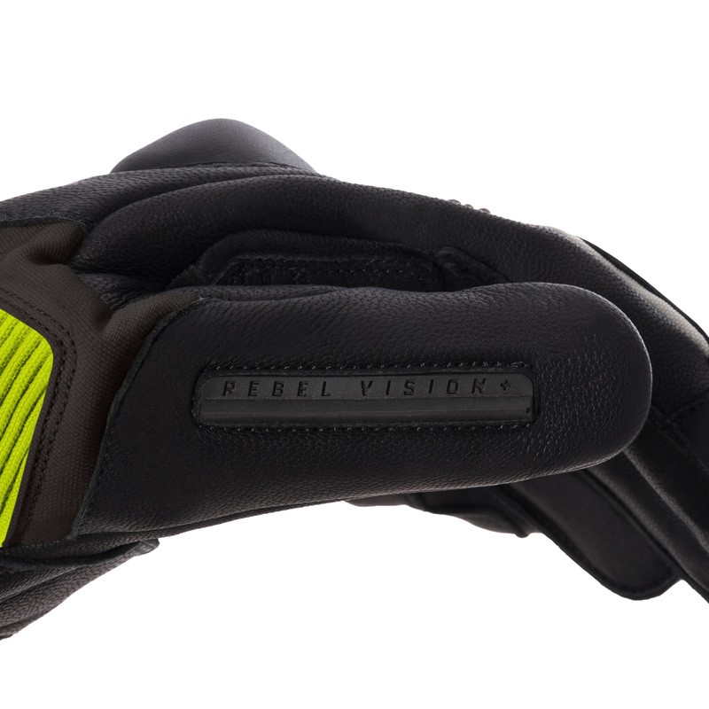 RĘKAWICE SKÓRZANE REBELHORN RANGE BLACK/ANTHRACITE/FLUO YELLOW 