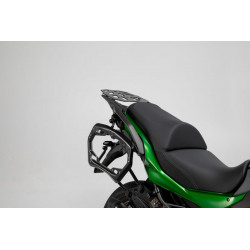 ZESTAW KUFRÓW BOCZNYCH TRAX ION I STELAŻY SW-MOTECH KAWASAKI VERSYS 1000 (18-), BLACK 37/37L