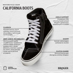 BUTY SKÓRZANE BROGER CALIFORNIA BLACK/WHITE 