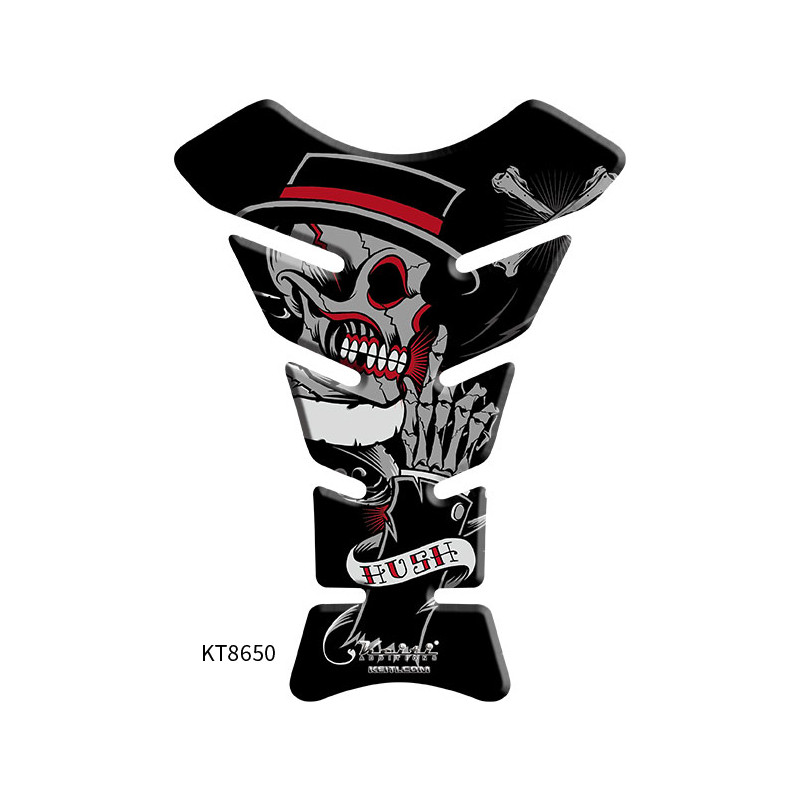 TANK PAD KEITI SKULL RED