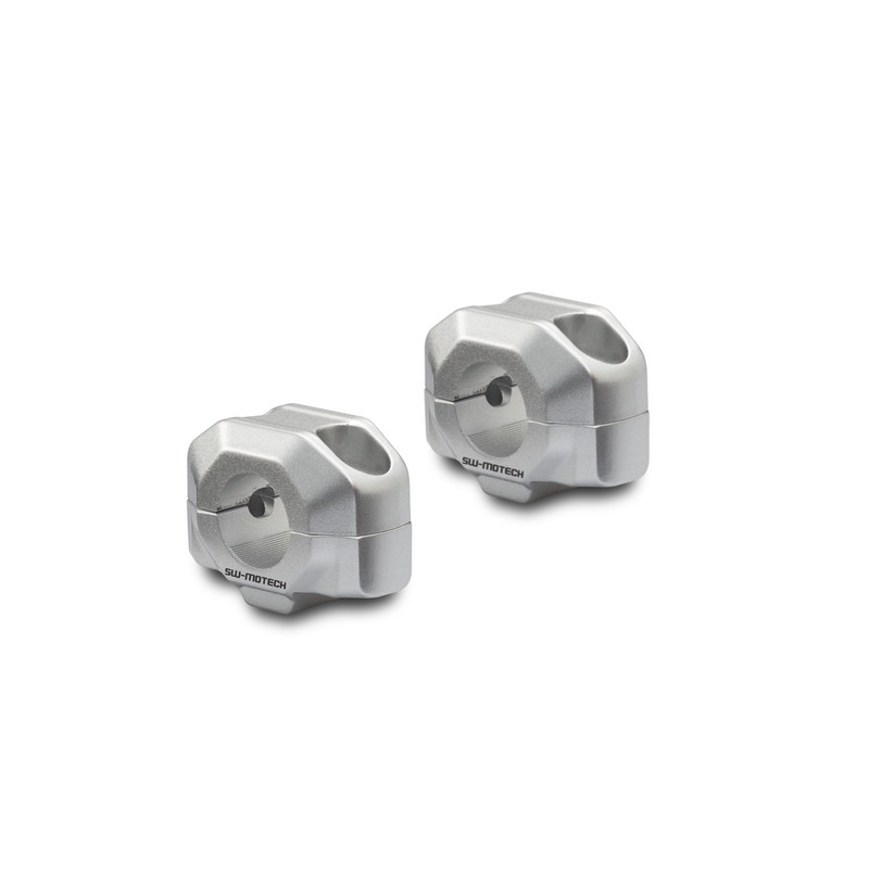 ZESTAW PODWYŻSZAJĄCY KIEROWNICĘ 22MM, PODWYŻSZENIE 15MM SW-MOTECH SILVER