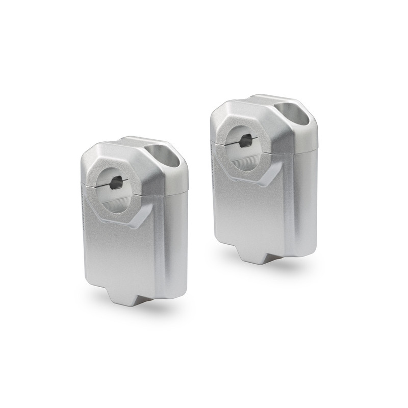 ZESTAW PODWYŻSZAJĄCY KIEROWNICĘ 22MM, PODWYŻSZENIE 50MM SW-MOTECH SILVER