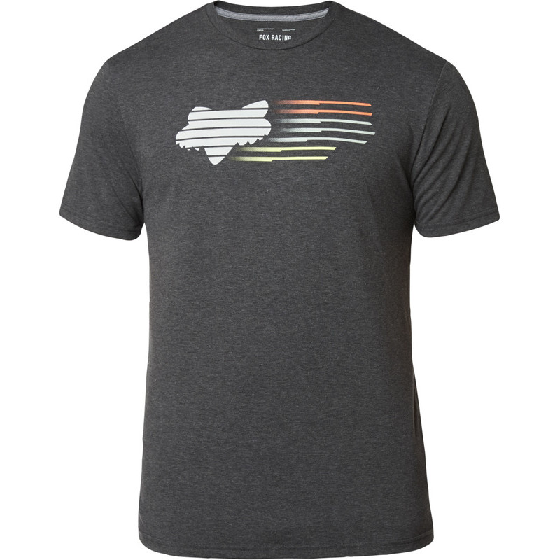 T-SHIRT FOX LIGHTSPEED HEAD TECH HEATHER BLACK  ENDURO CROSS