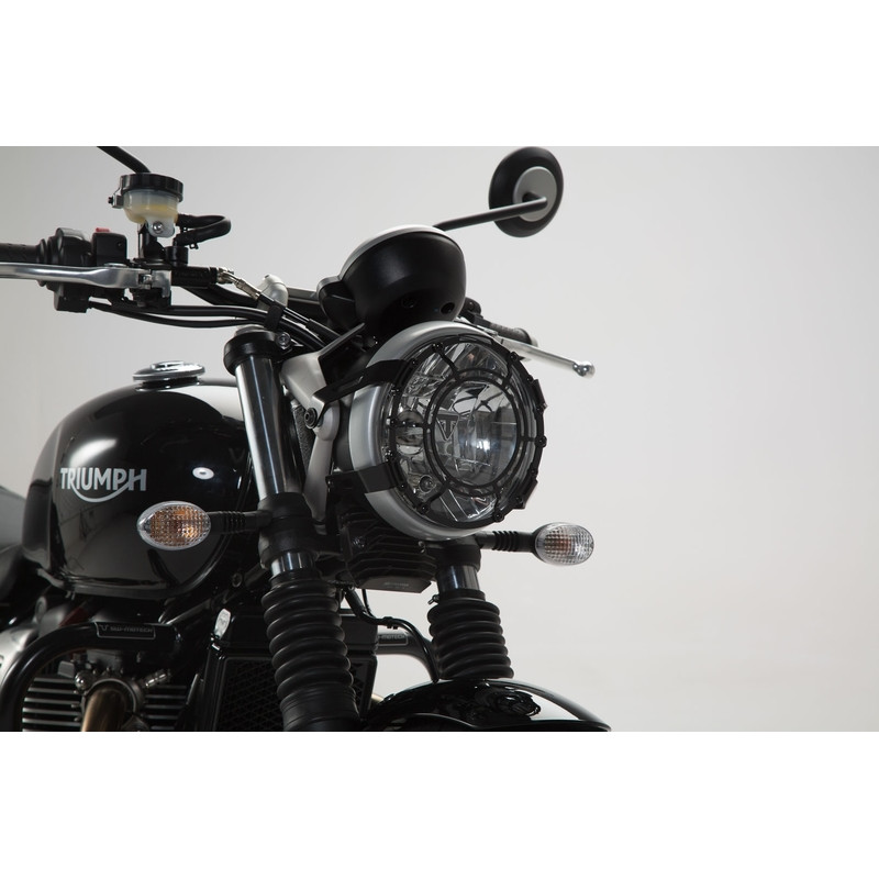 OSŁONA REFLEKTORA SW-MOTECH GRILL, TRIUMPH SPEED/STREET TWIN BLACK