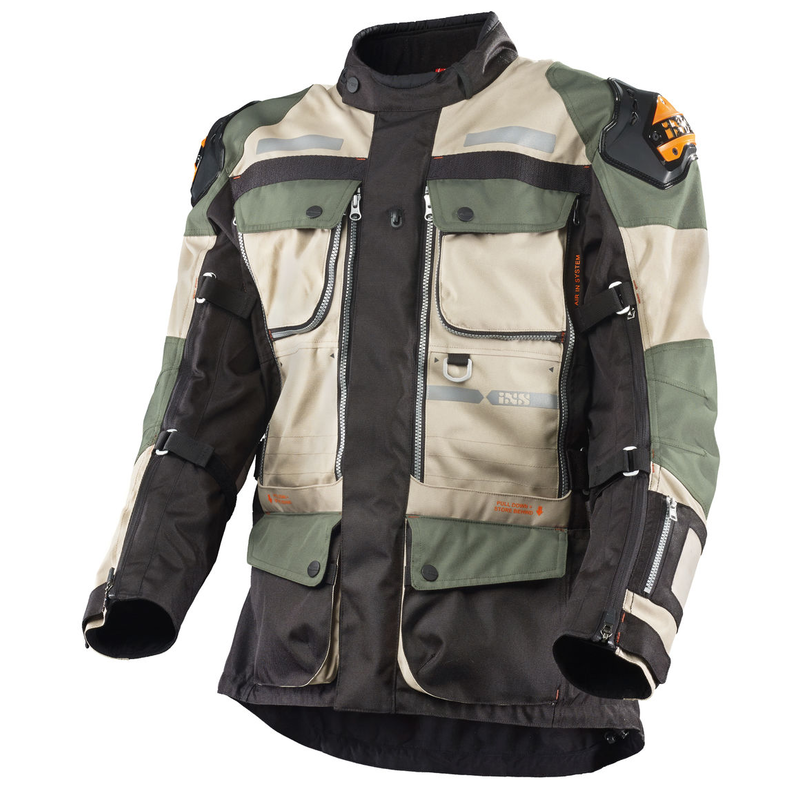 KURTKA TEKSTYLNA IXS MONTEVIDEO-RS1000 [GORE-TEX] BEIGE/OLIVE/BLACK 
