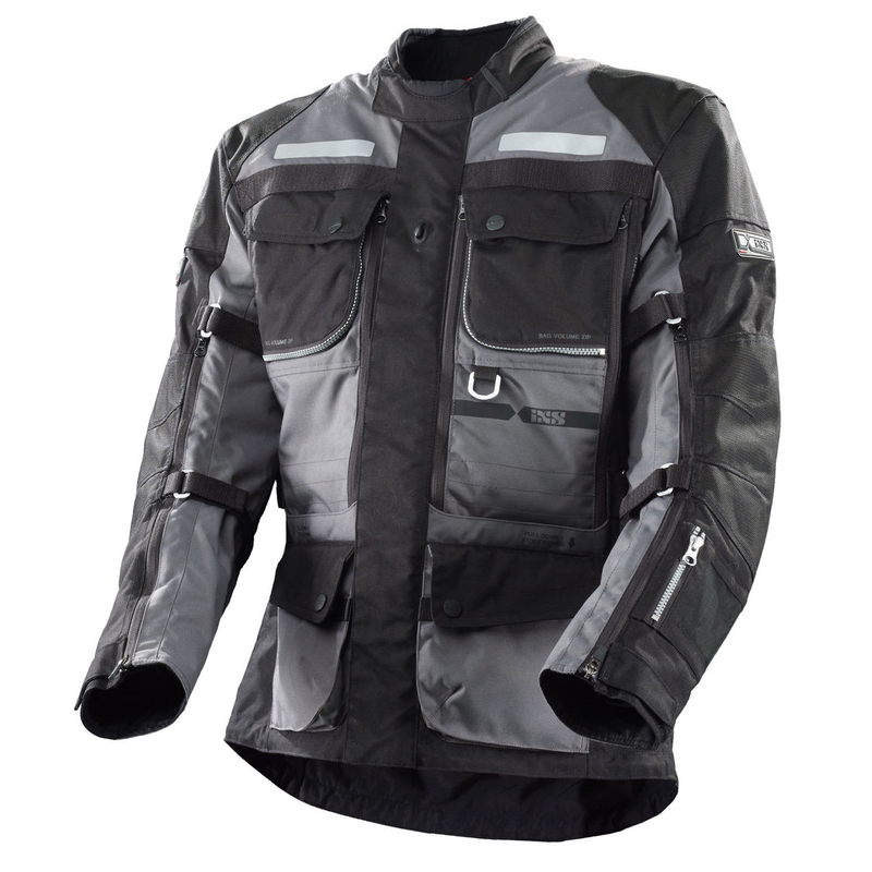 KURTKA TEKSTYLNA IXS MONTEVIDEO-ST [SOLTO-TEX] GREY/BLACK 