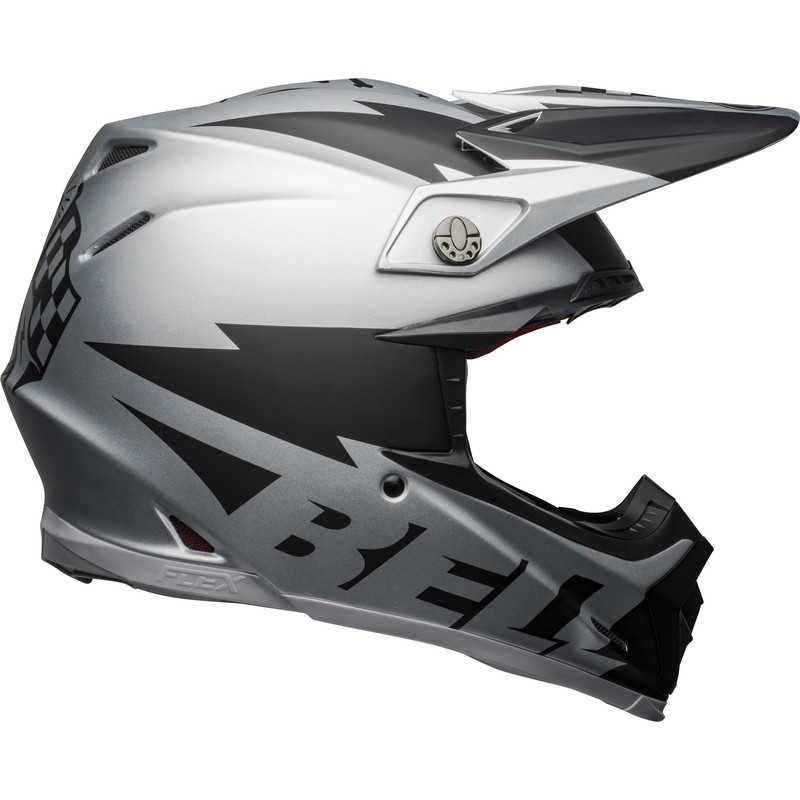 KASK BELL MOTO-9 FLEX BREAKAWAY MATTE SILVER/BLACK 