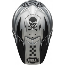 KASK BELL MOTO-9 FLEX BREAKAWAY MATTE SILVER/BLACK 