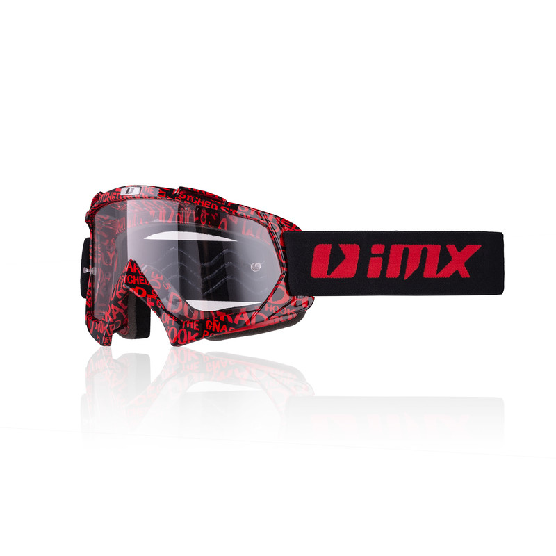 GOGLE IMX MUD GRAPHIC RED/BLACK - SZYBA CLEAR (1 SZYBA W ZESTAWIE) ENDURO CROSS