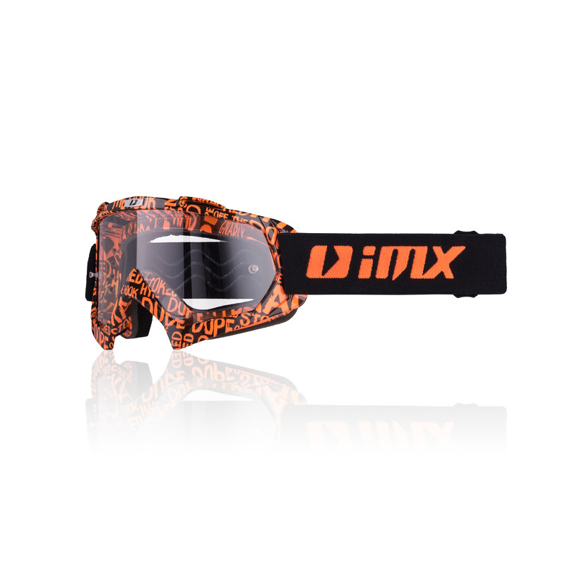 GOGLE IMX MUD GRAPHIC ORANGE/BLACK - SZYBA CLEAR (1 SZYBA W ZESTAWIE) ENDURO CROSS