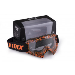 GOGLE IMX MUD GRAPHIC ORANGE/BLACK - SZYBA CLEAR (1 SZYBA W ZESTAWIE) ENDURO CROSS