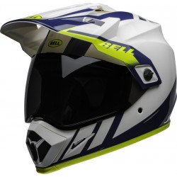 KASK BELL MX-9 ADVENTURE MIPS DASH WHITE/BLUE/HI VIZ 