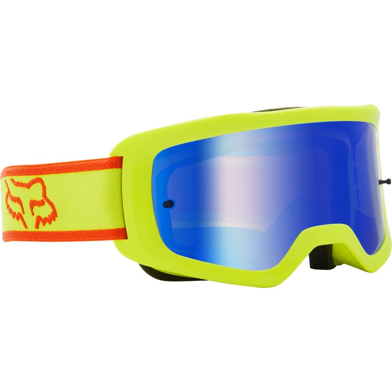 GOGLE FOX JUNIOR MAIN BARREN YELLOW - SZYBA SPARK BLUE (1 SZYBA W ZESTAWIE) ENDURO CROSS