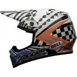 KASK BELL MX-9 MIPS TAGGER CHECK ME OUT GLOSS WHITE/BLACK 