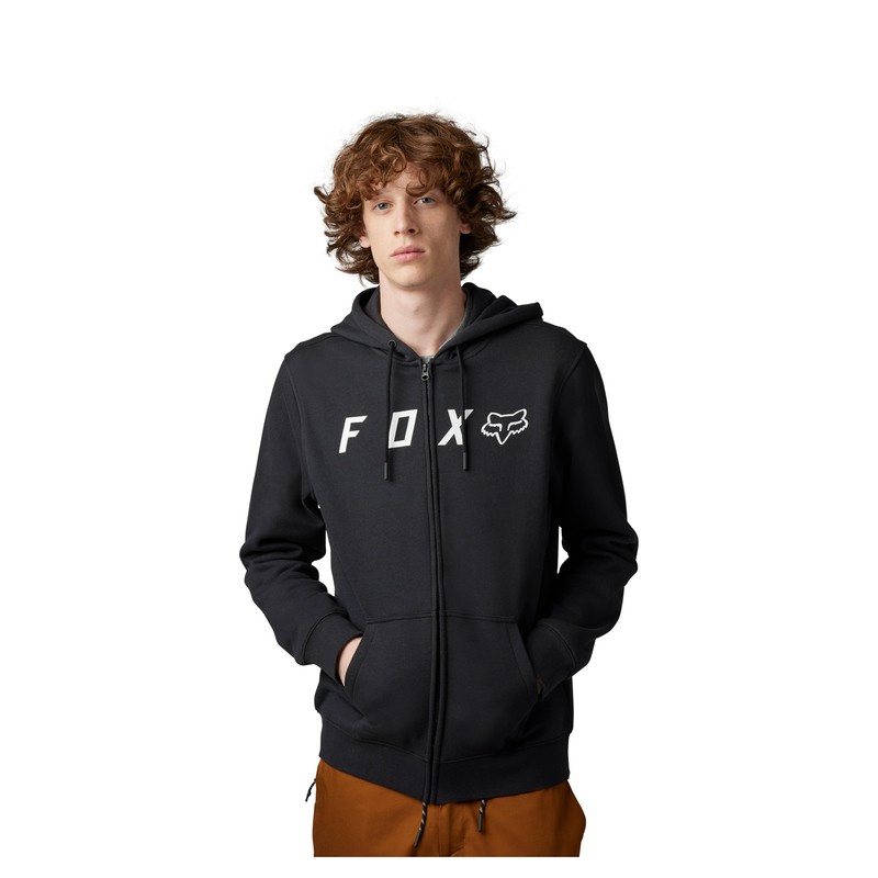 BLUZA Z KAPTUREM NA ZAMEK FOX ABSOLUTE BLACK  ENDURO CROSS