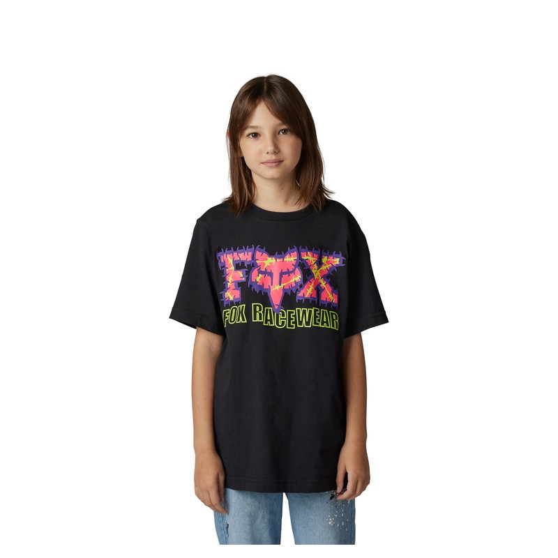 T-SHIRT FOX JUNIOR BARB WIRE II BLACK  ENDURO CROSS