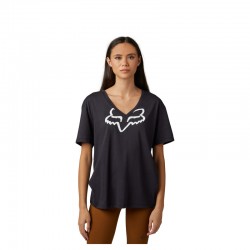 T-SHIRT FOX LADY BOUNDARY TOP BLACK  ENDURO CROSS