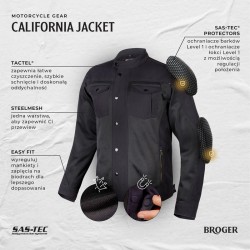 KURTKA TEKSTYLNA BROGER CALIFORNIA NAVY BLUE/BLACK 