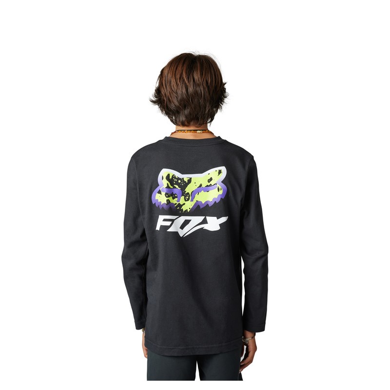 KOSZULKA Z DŁUGIM RĘKAWEM FOX JUNIOR MORPHIC BLACK  ENDURO CROSS