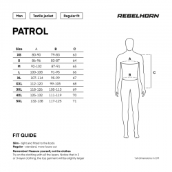 KURTKA TEKSTYLNA REBELHORN PATROL BLACK/FLO YELLOW 