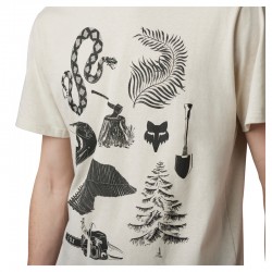 T-SHIRT FOX TRACK BEAST VINTAGE WHITE  ENDURO CROSS