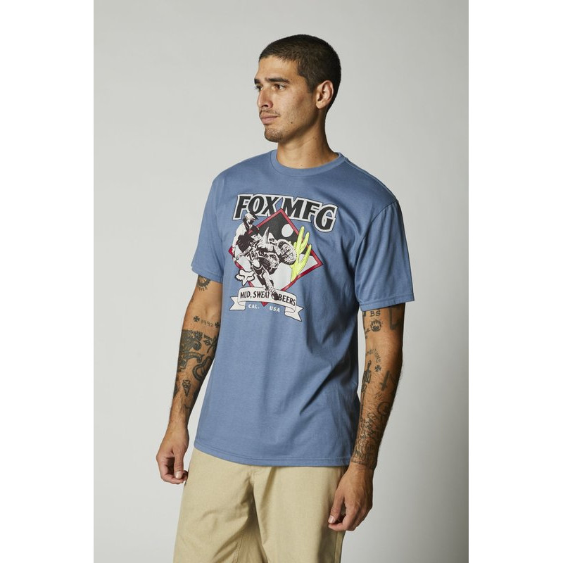 T-SHIRT FOX OASIS MATTE BLUE  ENDURO CROSS