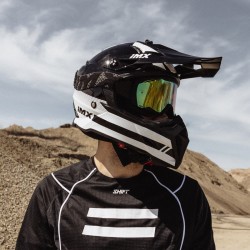 GOGLE IMX ENDURANCE FLIP BLACK MATT/ BLACK - SZYBA IRIDIUM GOLD + CLEAR (2 SZYBY W ZESTAWIE) ENDURO CROSS