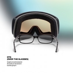 GOGLE IMX ENDURANCE FLIP BLACK MATT/ BLACK - SZYBA IRIDIUM GOLD + CLEAR (2 SZYBY W ZESTAWIE) ENDURO CROSS