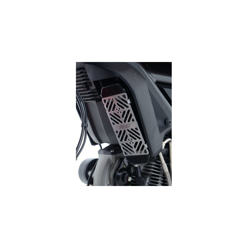 OSŁONA CHŁODNICY OLEJU RG RACING DUCATI SCRAMBLER/FLAT TRACK PRO, BRUSHED ALUMINIUM