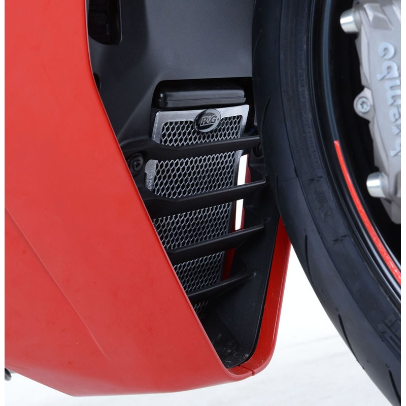 OSŁONA CHŁODNICY OLEJU RG RACING DUCATI SUPERSPORT (S) (17-), BLACK