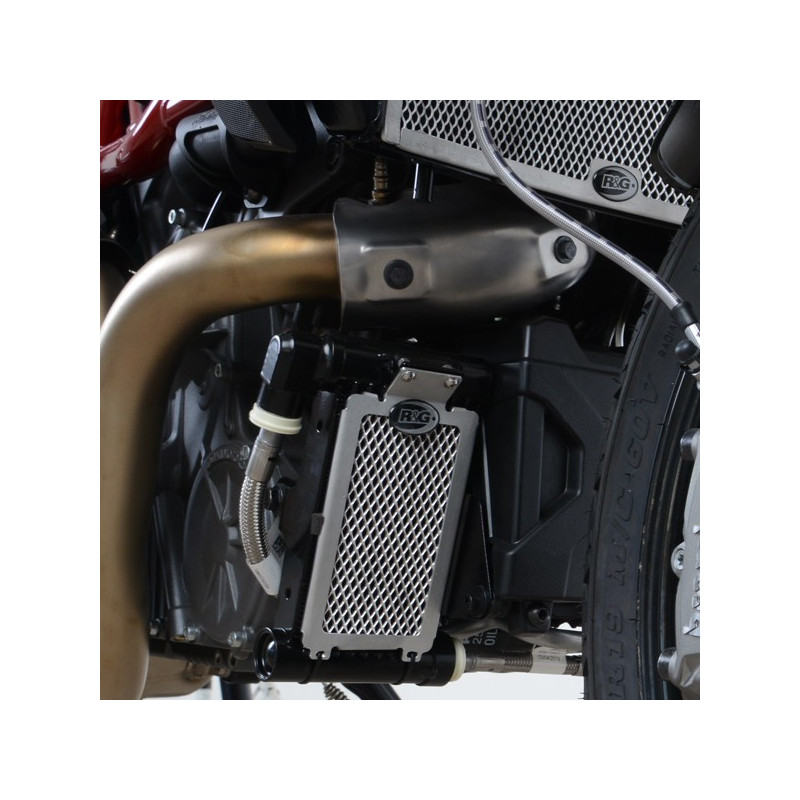 OSŁONA CHŁODNICY OLEJU RG RACING INDIAN FTR1200(S) 19- SILVER